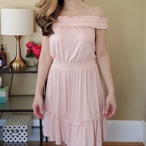 Off the shoulder soft summer dress